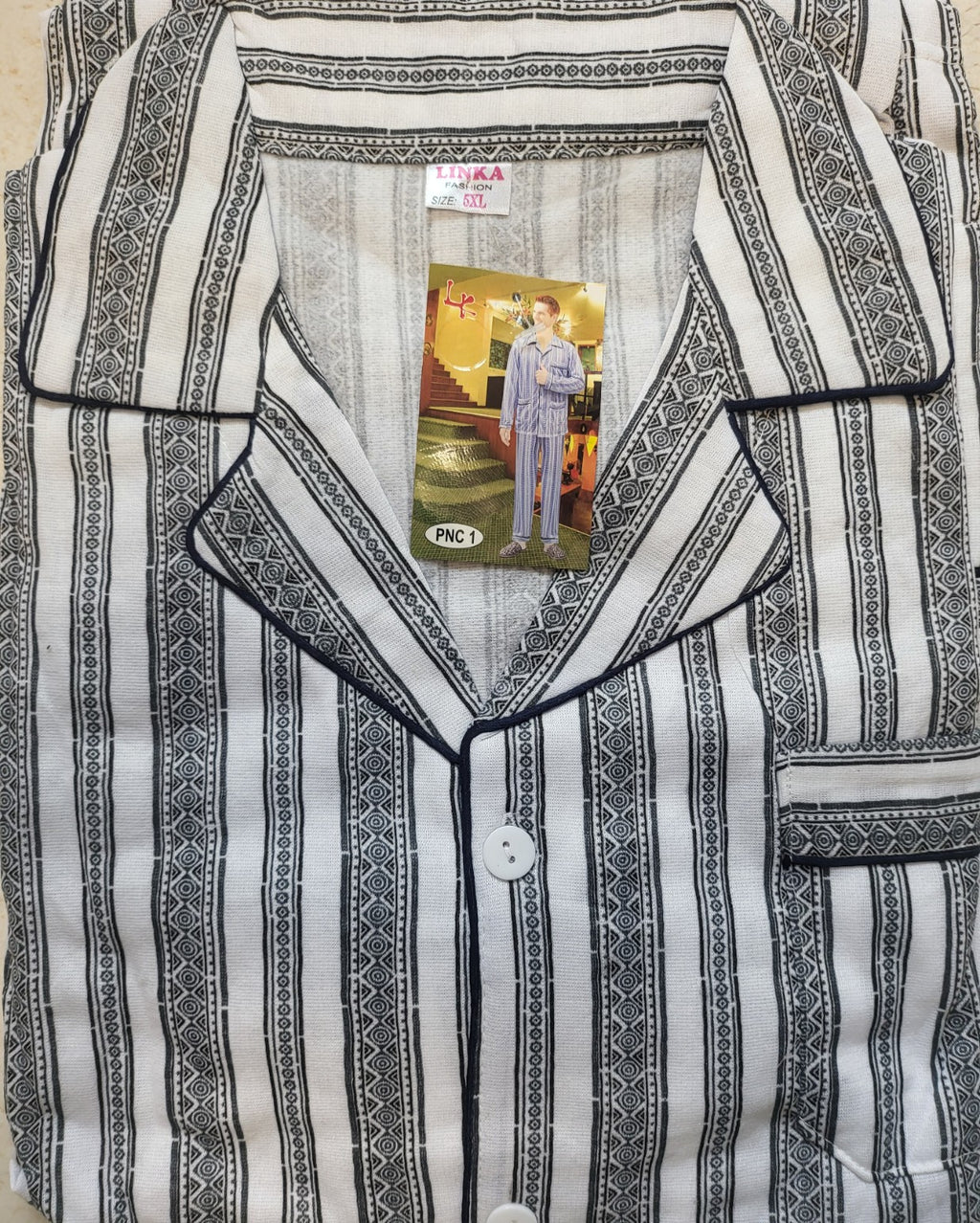 Pijama bărbați din bumbac LINKA