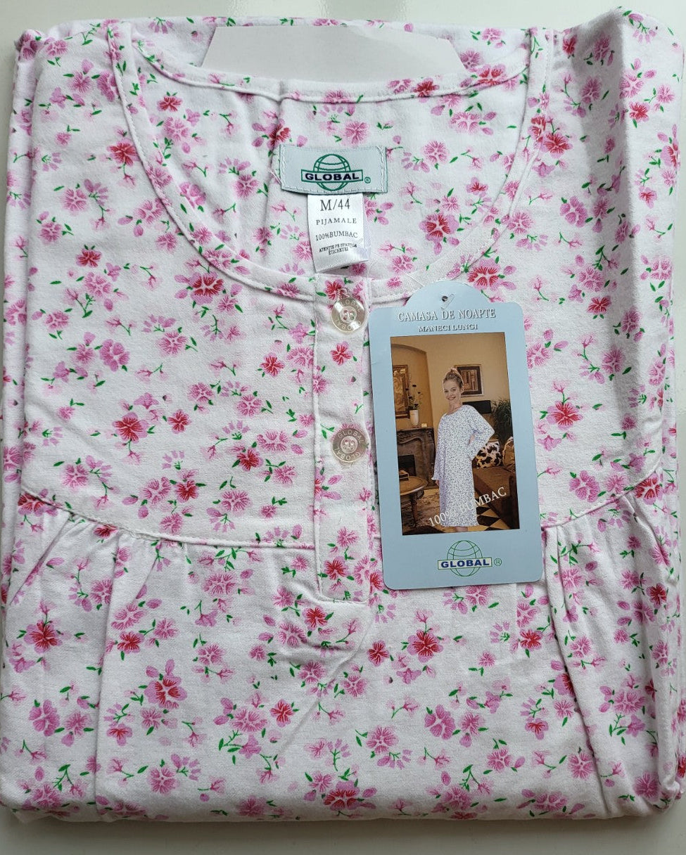 Cămașă de noapte pentru femei mănecă lungă FINET - Global