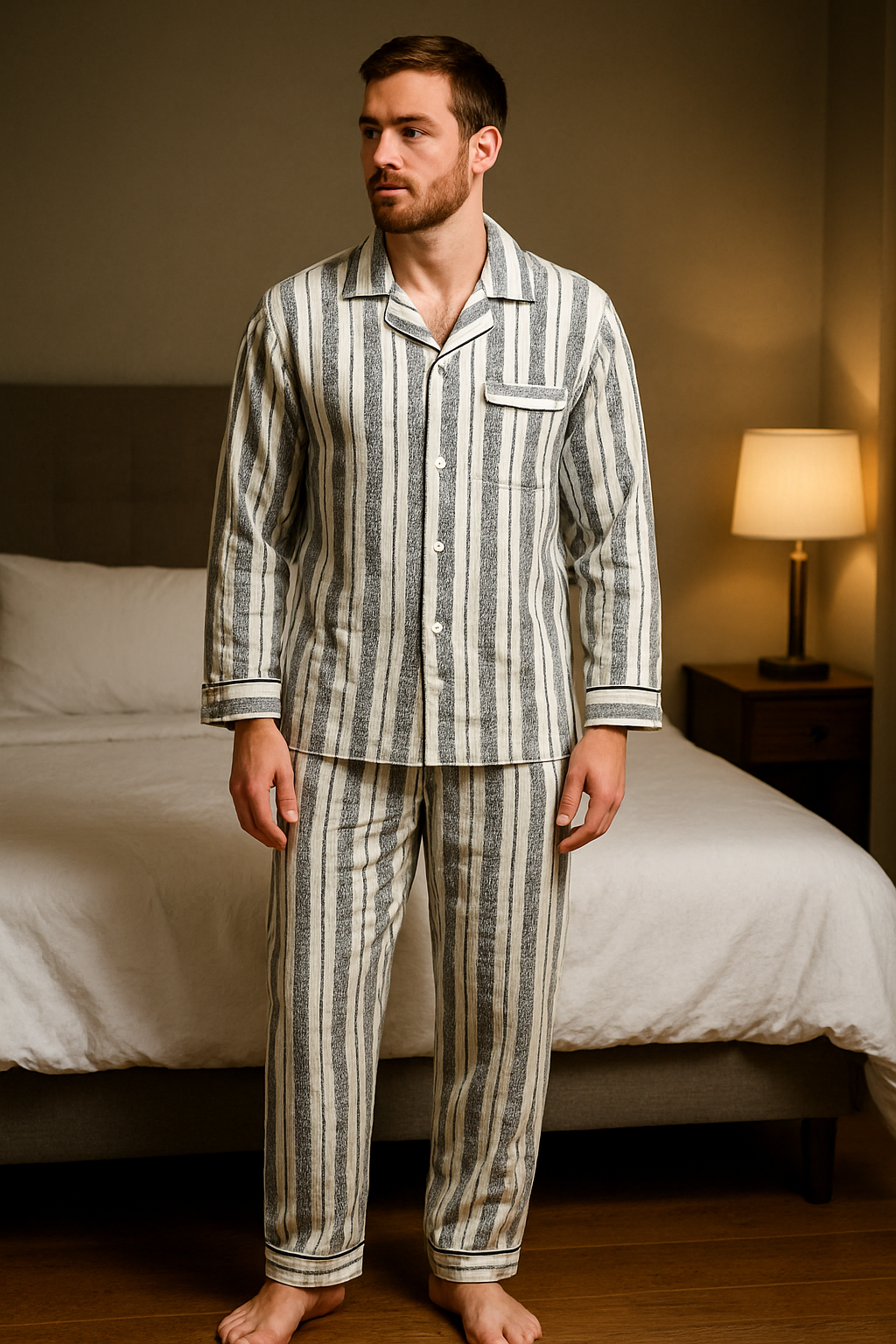 Pijama bărbați din bumbac LINKA