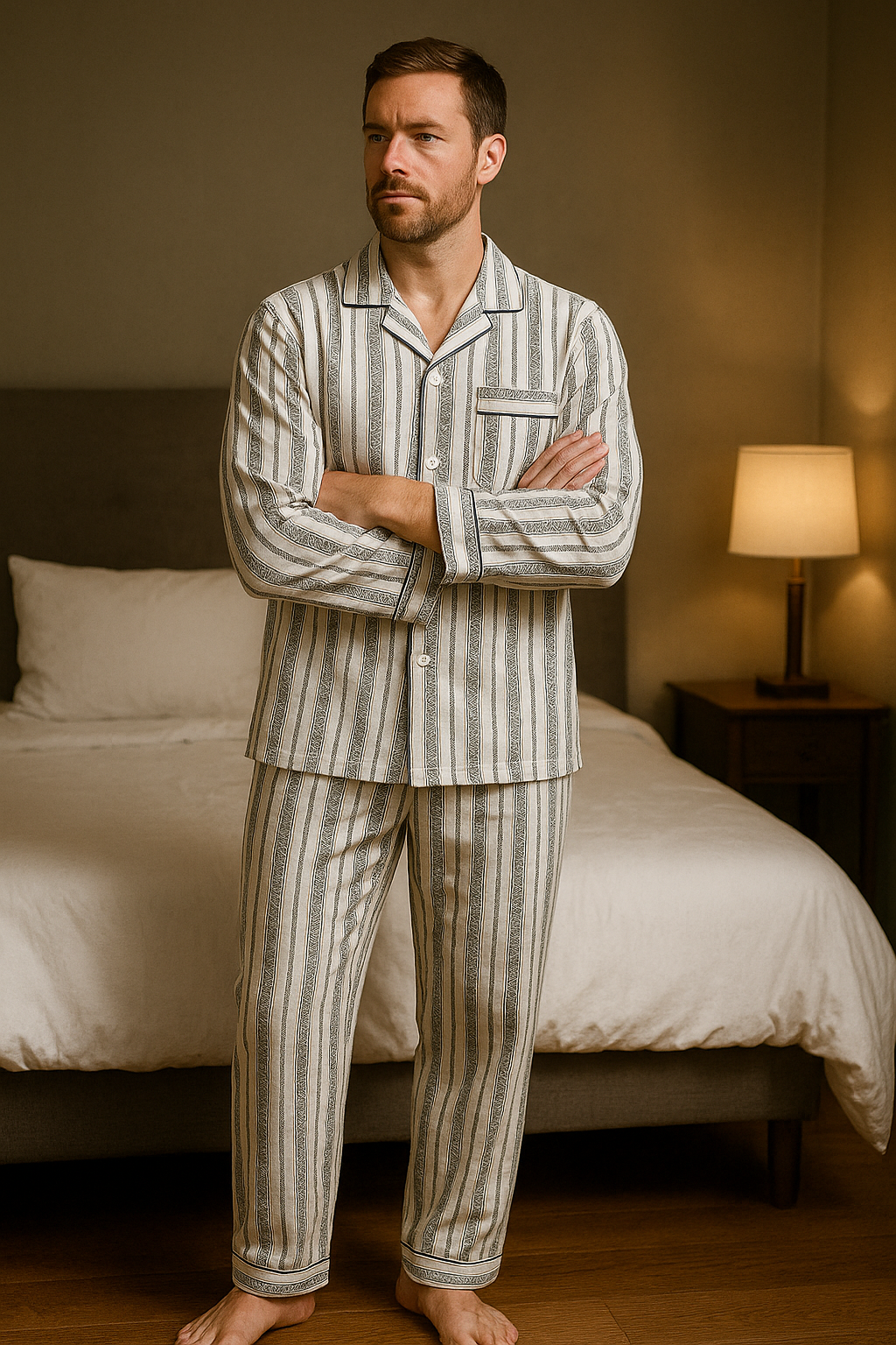 Pijama bărbați din bumbac LINKA