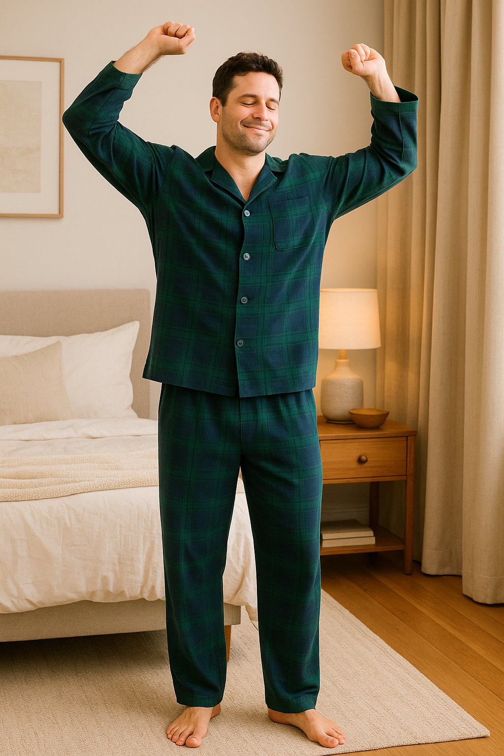 Pijama cu nasturi din bumbac 100% ( finet )