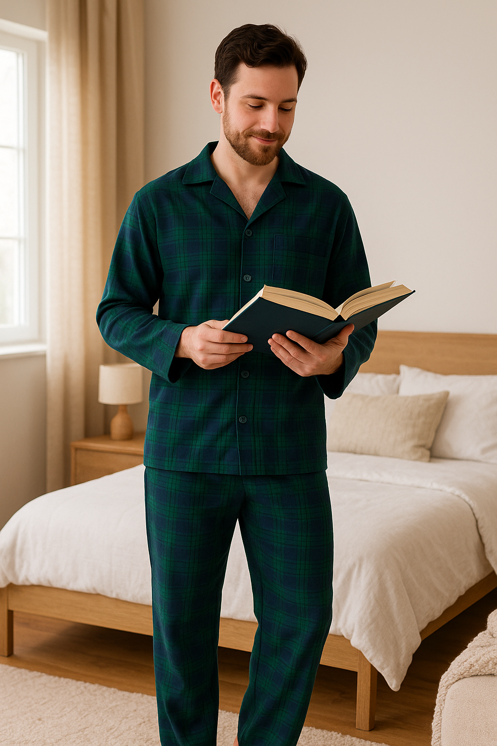 Pijama cu nasturi din bumbac 100% ( finet )