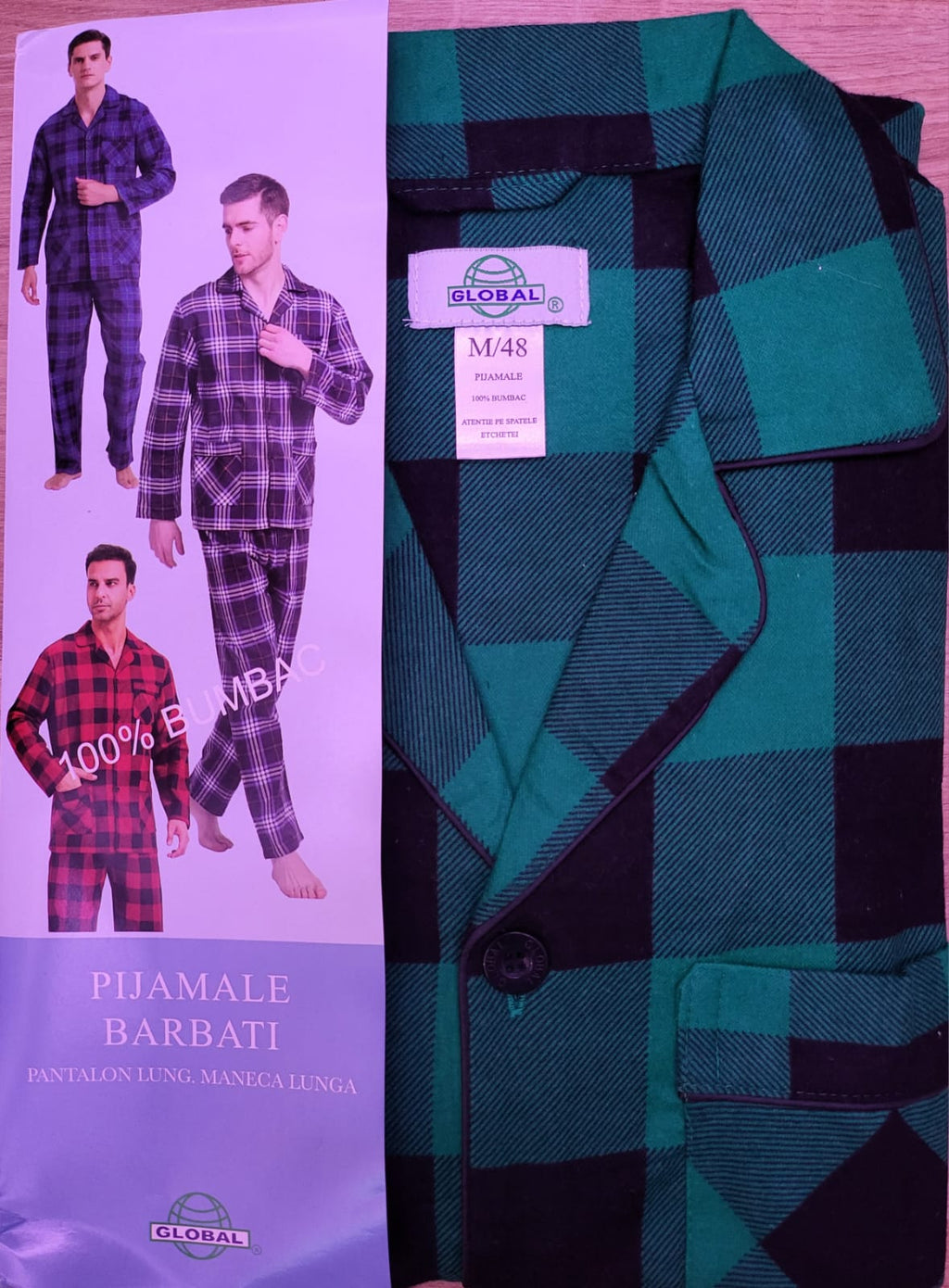 Pijama cu nasturi din bumbac 100% ( finet )